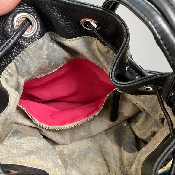 Elliott Lucca Leather Bucket Bag in Black One Size Purse - Picture 10 of 13